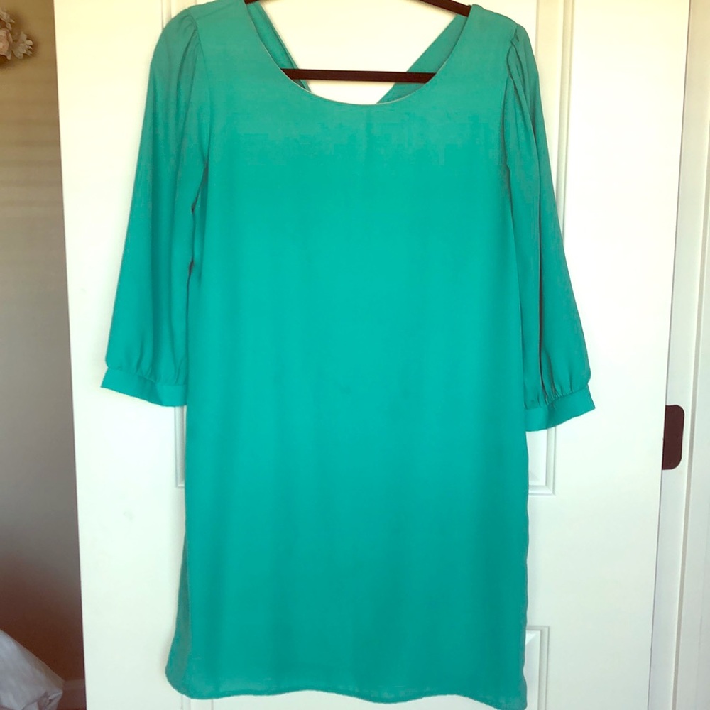 3/4 sleeve shift dress